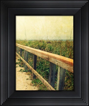 Framed Beach Rails II Print