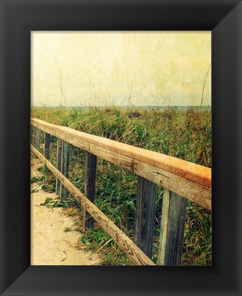 Framed Beach Rails II Print