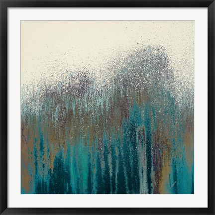 Framed Teal Woods Print