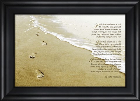 Framed Life&#39;s Loveliness Print