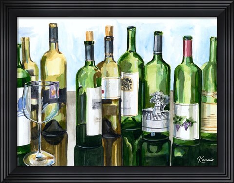 Framed B&amp;G Bottles II Print
