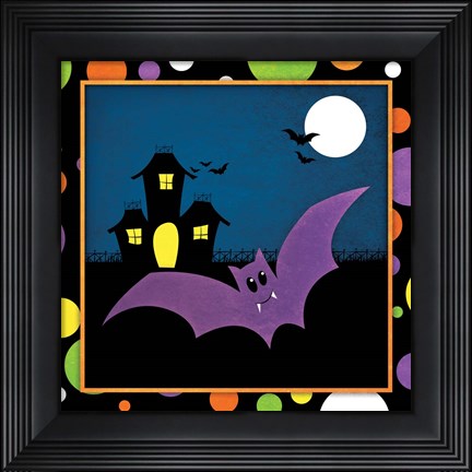 Framed Halloween Bat Print