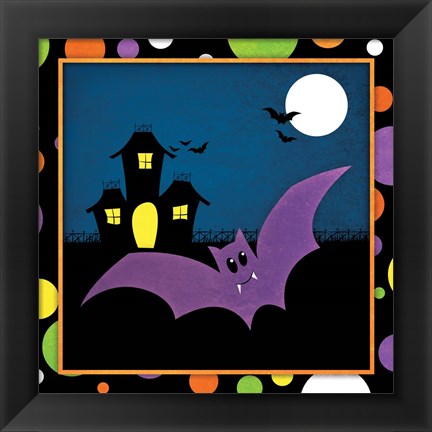 Framed Halloween Bat Print