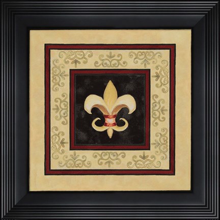 Framed Fleur de Lys II Print