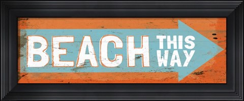 Framed Beach This Way Print
