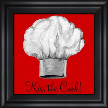 Framed Kiss the Cook Print