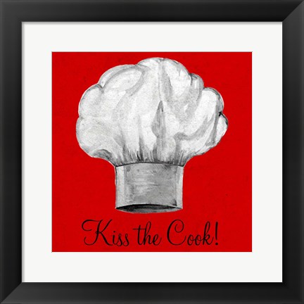 Framed Kiss the Cook Print