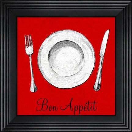 Framed Bon Appetit Print