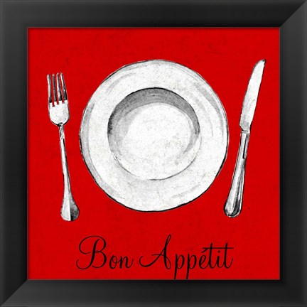 Framed Bon Appetit Print