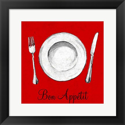 Framed Bon Appetit Print