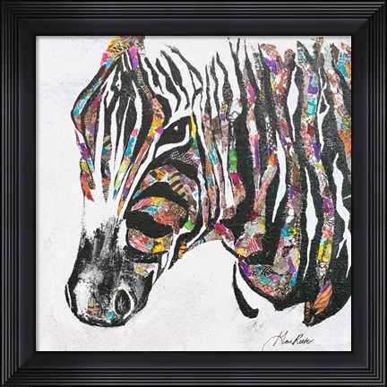 Framed Safari Collage I Print