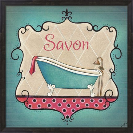 Framed Bain and Savon II Print