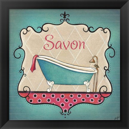 Framed Bain and Savon II Print