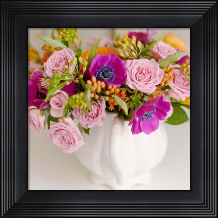 Framed Radiant Bouquet Square Print