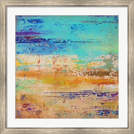 Framed Abstract Multicolored Print