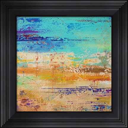 Framed Abstract Multicolored Print