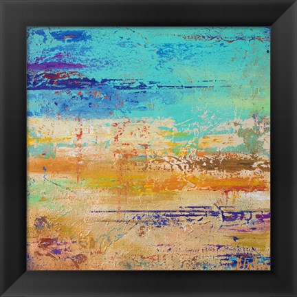 Framed Abstract Multicolored Print