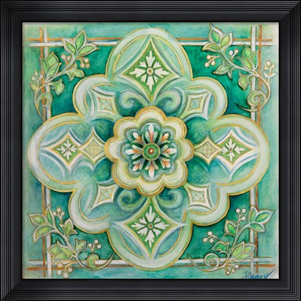 Framed French Medallion I Print