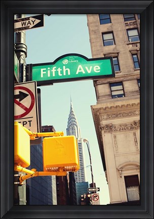Framed Chrysler and Fifth Print