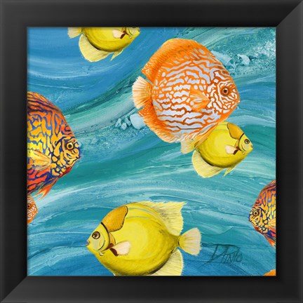 Framed Aquatic Sea Life I Print