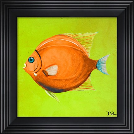 Framed Bright Aquatic Life II Print