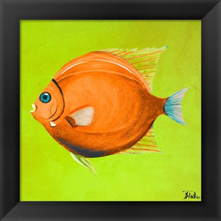 Framed Bright Aquatic Life II Print