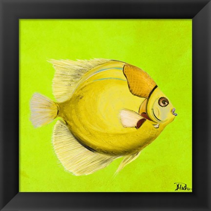 Framed Bright Aquatic Life III Print