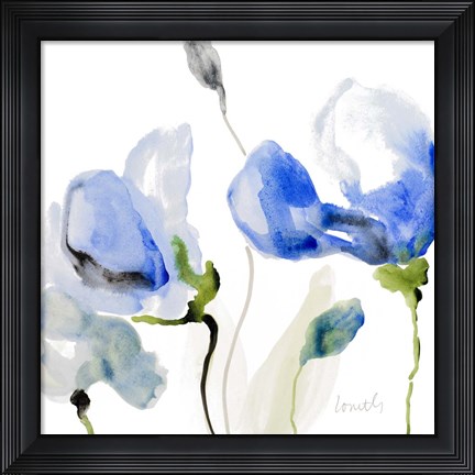 Framed All Poppies II Print