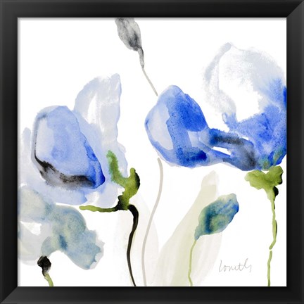 Framed All Poppies II Print