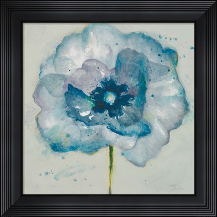Framed Flower in Blue II Print