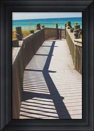 Framed Coast Dock I Print