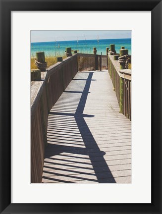 Framed Coast Dock I Print