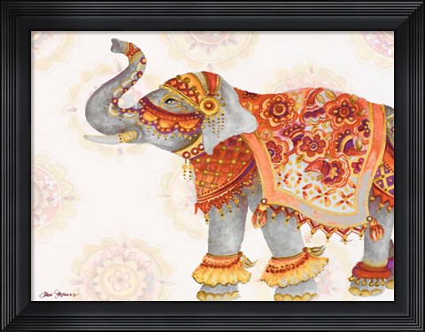 Framed Pink Elephant IIB Print