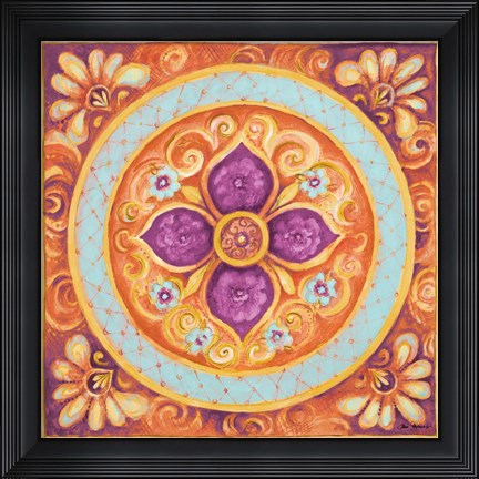 Framed Pink Medallion II Print