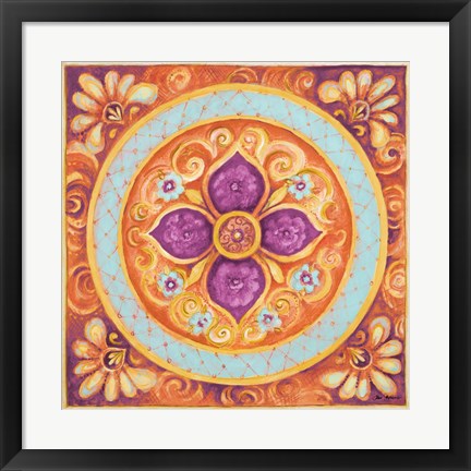 Framed Pink Medallion II Print