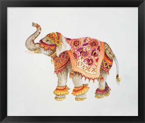 Framed Pink Elephant IIA Print