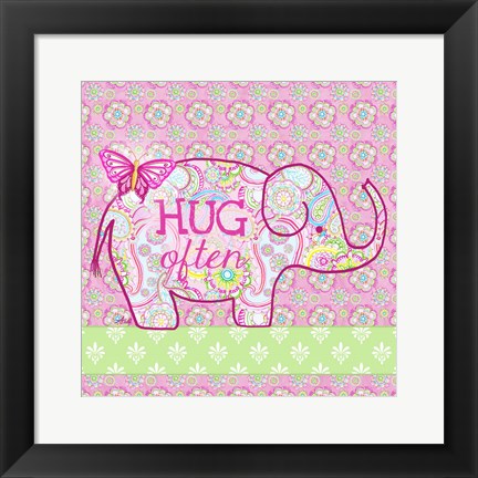 Framed Elephant I Print