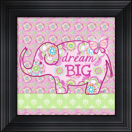 Framed Elephant II Print