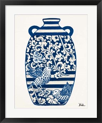 Framed Indigo Pottery I Print