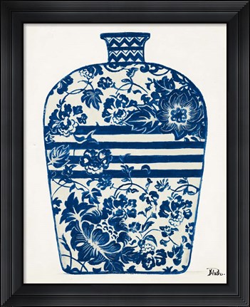 Framed Indigo Pottery II Print