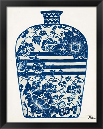 Framed Indigo Pottery II Print