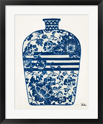 Framed Indigo Pottery II Print