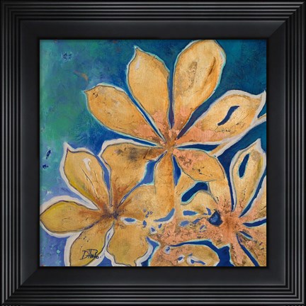 Framed Fiori d&#39; Oro I Print