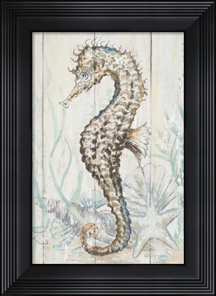 Framed Antique Sea Horse II Print