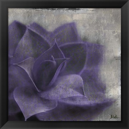 Framed Lavender Succulent II Print