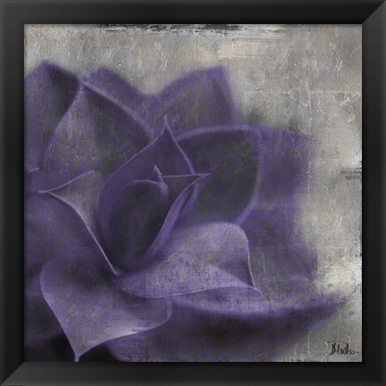 Framed Lavender Succulent II Print