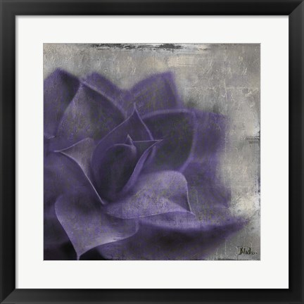 Framed Lavender Succulent II Print