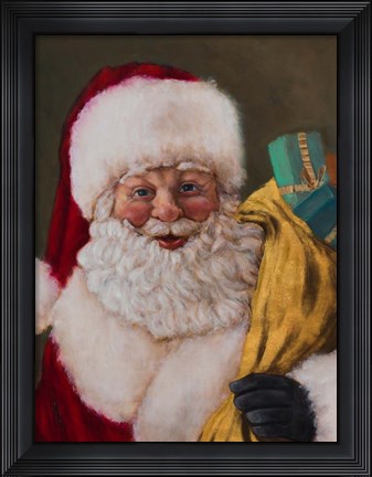 Framed Jolly Saint Nick Print