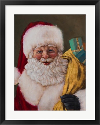 Framed Jolly Saint Nick Print