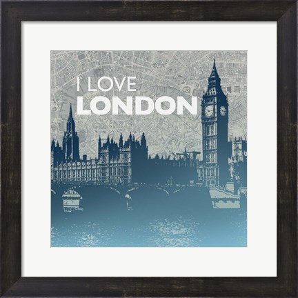 Framed City Love I Print